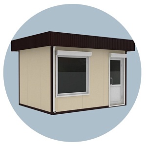 Торговый киоск с рекламным коробом 4000х3400 мм